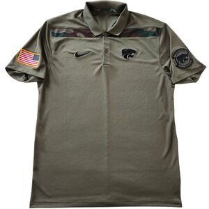 Nike K-State Kansas Wildcats Polo Shirt NCAA Military Camo Salute to Service